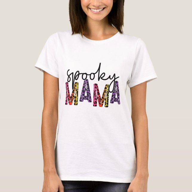 Camiseta Mamá asustada - Halloween (Anverso)
