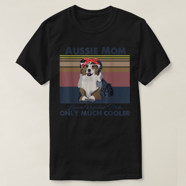 Camiseta Mamá australiana Bandana hace juego con perro vint (Diseño del anverso)