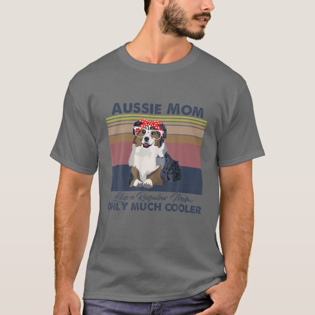 Camiseta Mamá australiana Bandana hace juego con perro vint (Anverso)