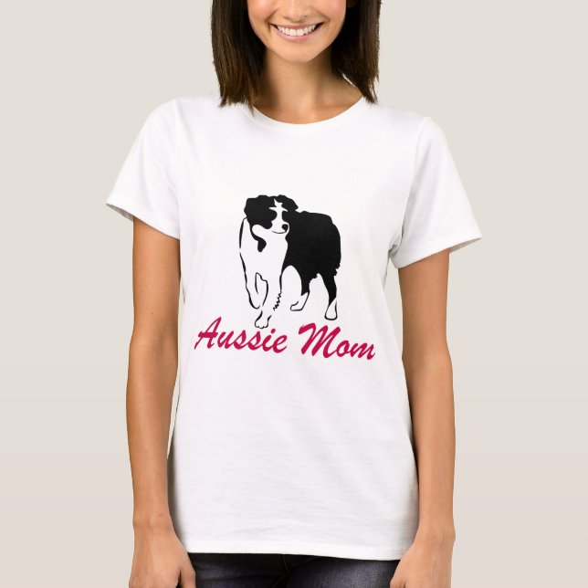 Camiseta Mamá australiana de Aussie del pastor (Anverso)