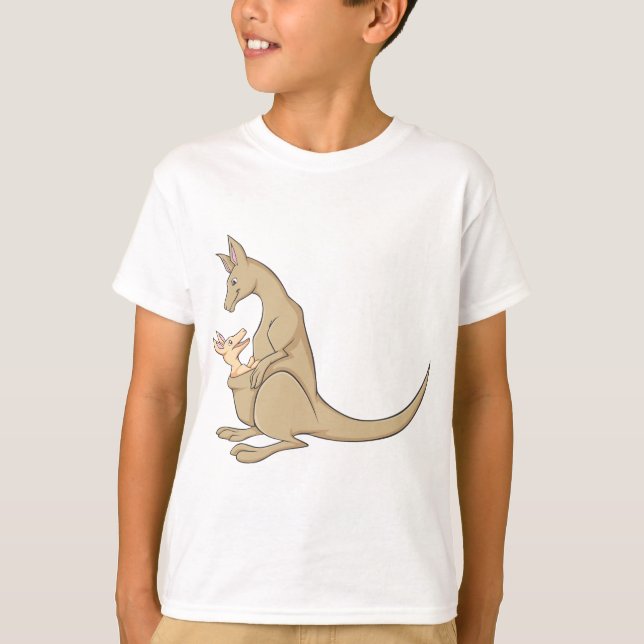 Camiseta Mamá australiana Kangaroo y bebé Joey (Anverso)