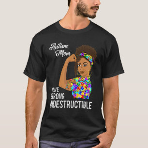 Camiseta Mamá Autismo Indestructible Cinta Rompecabezas Aut