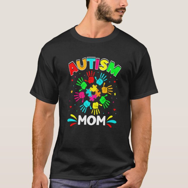 Camiseta Mamá autista rompe el rompecabezas apoya el autism (Anverso)