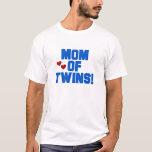 Camiseta Mamá azul de gemelos