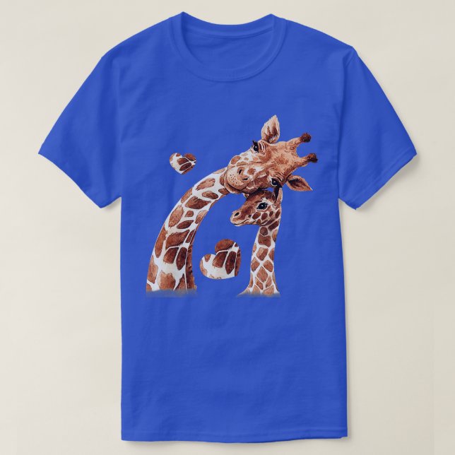 Camiseta Mama Baby Giraffe Salvaje Safari Animal Lover (Diseño del anverso)