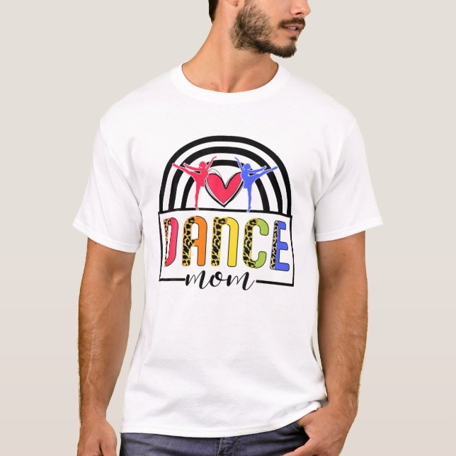 Camiseta Mamá bailarina Rainbow Leopard es una danza divert (Anverso)