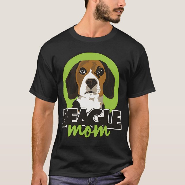 Camiseta Mamá Beagle - verde (Anverso)