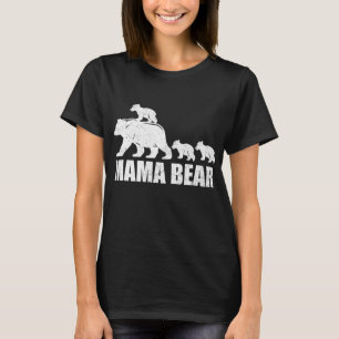 Camiseta Mama Bear 3 Cubos Mama Bear Mom 3 Child