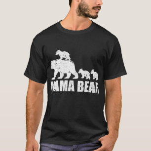 Camiseta Mama Bear 3 Cubos Mama Bear Mom 3 Child