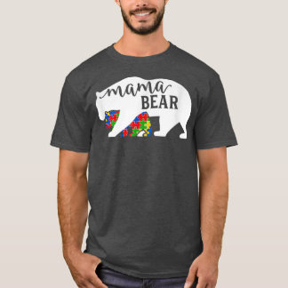 Camiseta Mama Bear Autism Awareness Mes Premium