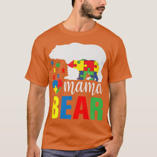 Camiseta Mama Bear Autism Awareness Premium