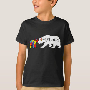 Camiseta Mama Bear Autismo Conciencia Hoodie Mamá Abuela Mu