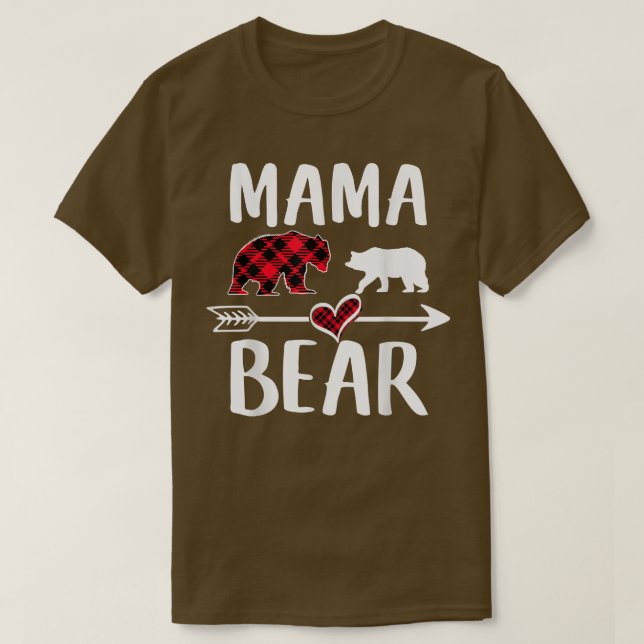 Camiseta Mama Bear Búfalo Navidades Pajama (Diseño del anverso)