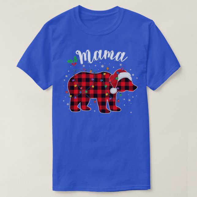 Camiseta Mama Bear Búfalo Rojo Coincidir con Cristo de la F (Diseño del anverso)