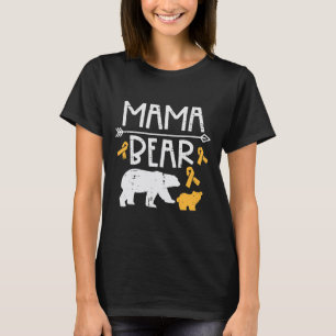Camiseta Mama Bear Cáncer Infantil Sensibilización Cinta Ma