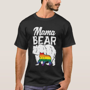 Camiseta Mama Bear El Orgullo Arcoiris Bandera Gay Lgbt Mam