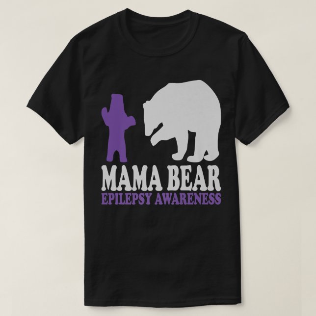 Camiseta Mama Bear Epilepsia Awareness Supporters Epilepsy  (Diseño del anverso)