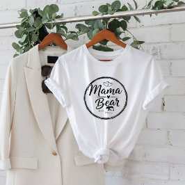Camiseta Mama Bear Est 20XX Wild Heart Line Art