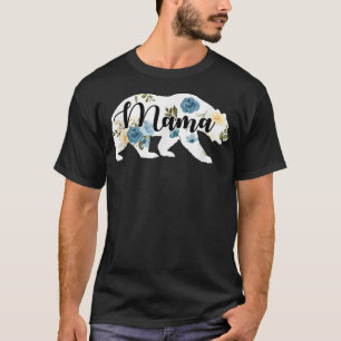 Camiseta Mama Bear Flor De Flor De Flor De Flor Corta Mola