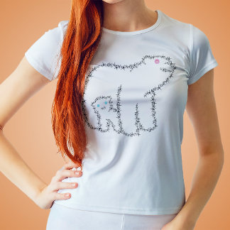 Camiseta Mama Bear Flowers Line T-Shirt