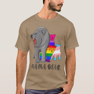 Camiseta Mama Bear Lgbt Gayrans Pride Support Lgbtq Parade