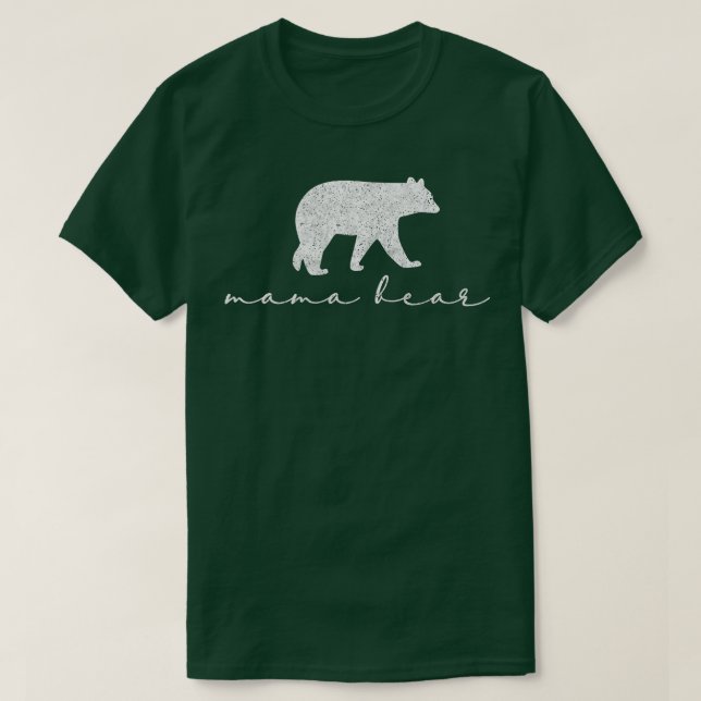 Camiseta Mama Bear lindo Día de la Madre regalo Blanco (Diseño del anverso)