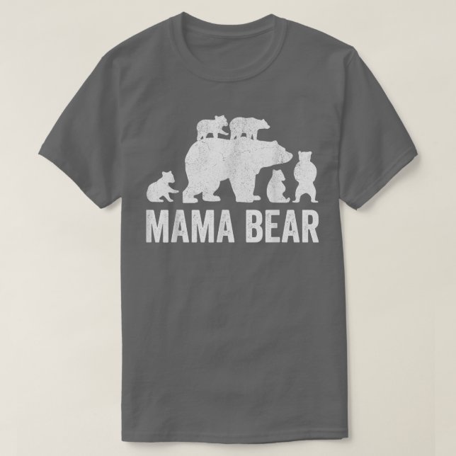 Camiseta Mama Bear Mothers Day s, Funny Five Cub Kids Grand (Diseño del anverso)