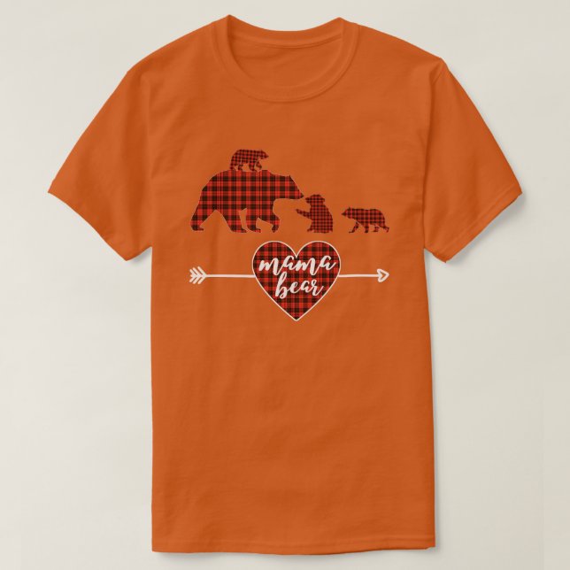 Camiseta MAMA BEAR Mujeres Navidades Pajama (Diseño del anverso)