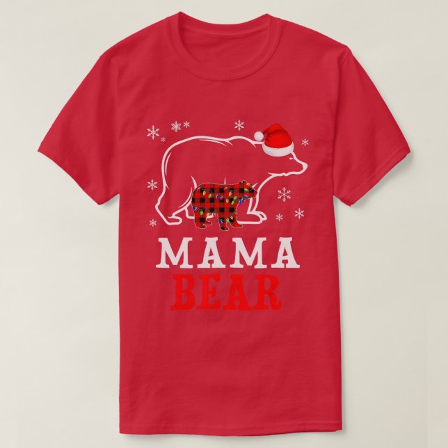 Camiseta MAMA BEAR Mujeres Navidades Pajama (Diseño del anverso)