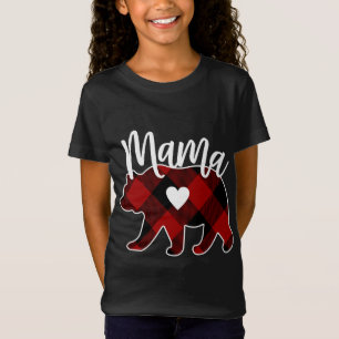 Camiseta Mama Bear Navidades Buffalo Decoración A La Vista