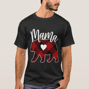 Camiseta Mama Bear Navidades Buffalo Decoración A La Vista