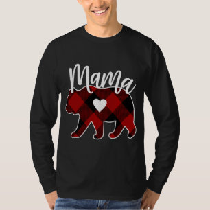 Camiseta Mama Bear Navidades Buffalo Decoración A La Vista