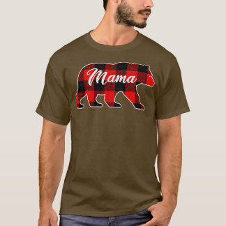 Camiseta Mama Bear, Navidades Familia Buffalo Pajama