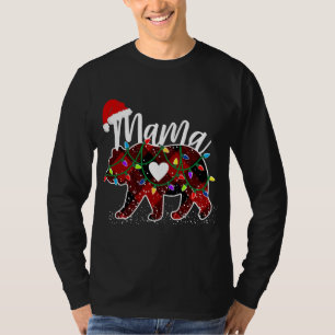 Camiseta Mama Bear Navidades Red Buffalo con Santa H