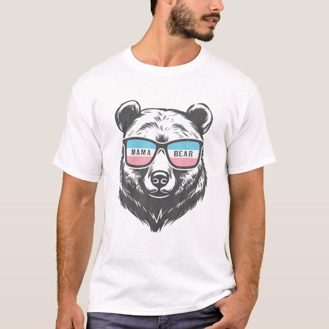 Camiseta Mama Bear Orgullosa Alía Transgénero (Anverso)