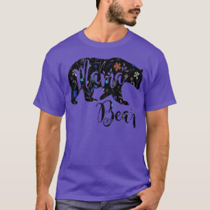 Camiseta Mama Bear Patrón Floral Madre Madre Regalo Premi