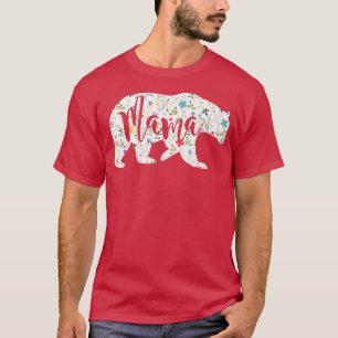 Camiseta Mama Bear Patrón Floral Madre Madre Regalo Premi