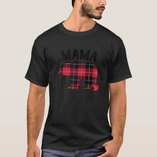 Camiseta Mama Bear Red Plaid Fill Zip Hoodie