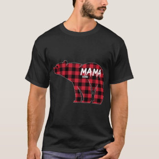 Camiseta Mama Bear Red Plaid Matando A Navidades De Familia
