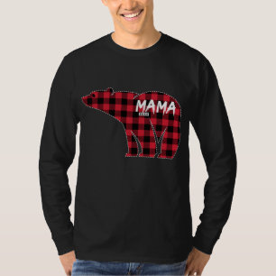 Camiseta Mama Bear Red Plaid Matando A Navidades De Familia
