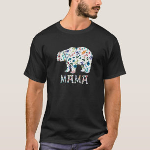 Camiseta Mama Bear Regalos Florales Que Coinciden Con La Fl