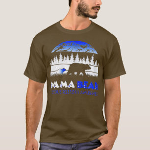 Camiseta Mama Bear Retro Esclerosis Tuberea Conciencia