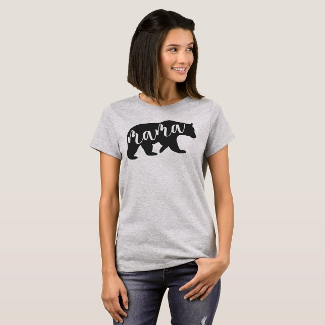 Camiseta Mamá Bear Shirt - oso también disponible de la (Anverso completo)