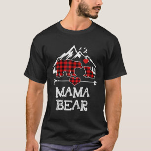Camiseta Mama Bear Shirt Red Buffalo Tocó Mama Bear Pajama