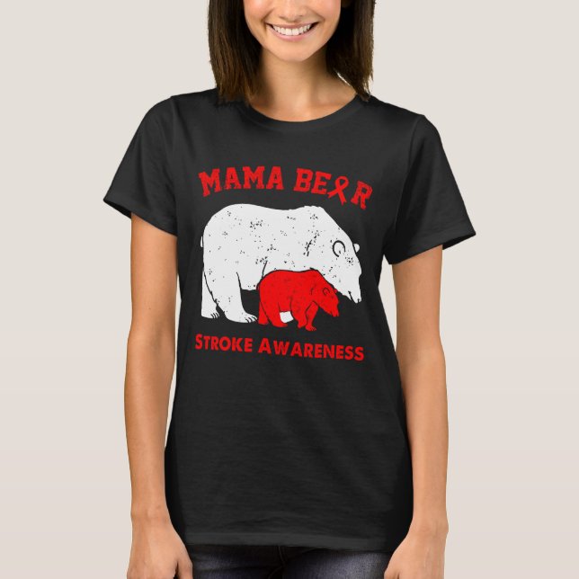 Camiseta Mama Bear STROKE Conciencia (Anverso)