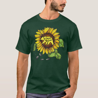 Camiseta Mama Bear Sunflower Funny Día de la Madre Mamá
