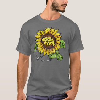Camiseta Mama Bear Sunflower Funny Día de la Madre Mamá Mam