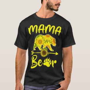 Camiseta Mama Bear Sunflower Gift Día de la Madre Gracioso 