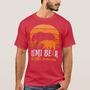 Camiseta Mama Bear TDAH Mamá Mamá Día Nacional de Concienci