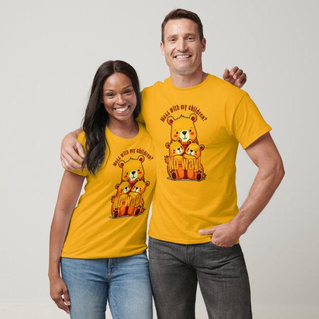 Camiseta Mama Bear with My Cubs – Cute Family Bear Art (Unisexo)
